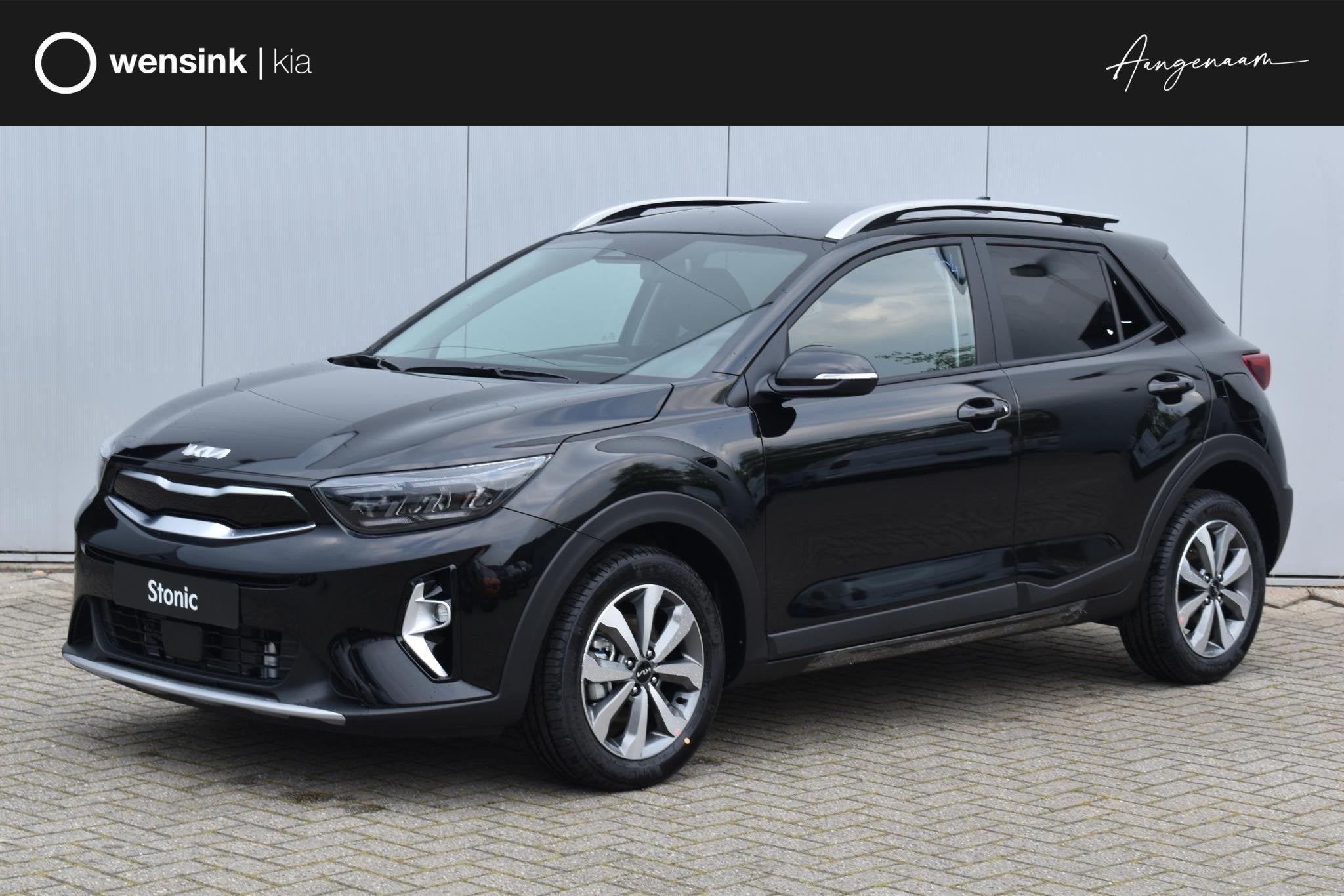 Kia Stonic 1.0 T-GDi MHEV DynamicPlusLine | LED-koplampen |, Auto's, Voorwielaandrijving, 710 kg, Zwart, Origineel Nederlands