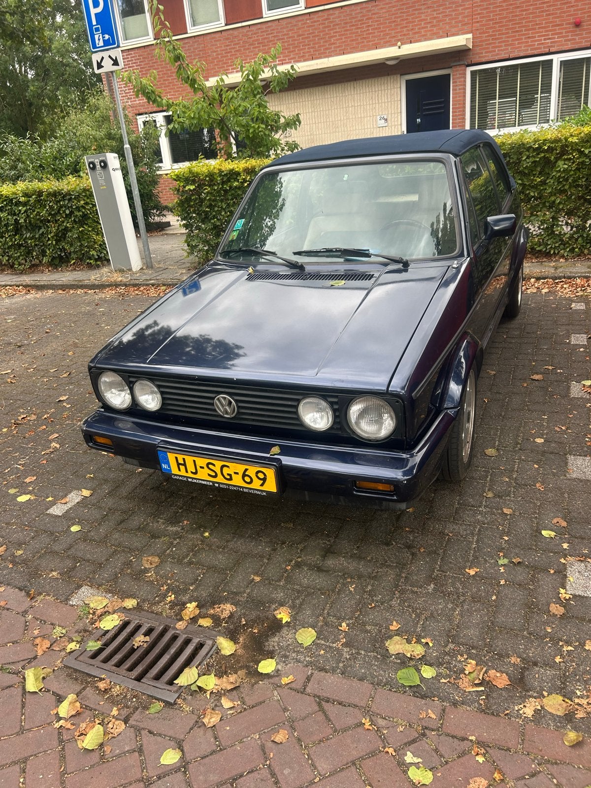 Volkswagen Golf 1.8 Cabriolet K6 1984 Blauw, Auto's, Voorwielaandrijving, Beige, Blauw, Leder