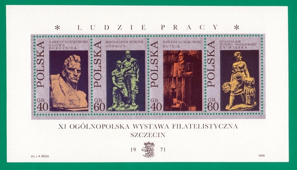 Polen, Sculpturen, Mi. blok 46 postfris, Postzegels en Munten, Verzenden, Polen, Postfris