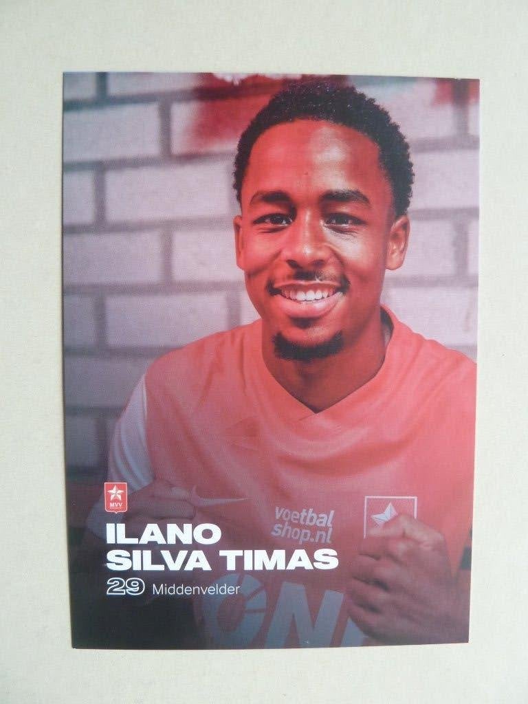 Spelerskaart. Ilano.Silva.Timas.     MVV.   2024/2025, Ophalen of Verzenden, Zo goed als nieuw, Overige binnenlandse clubs, Spelerskaart