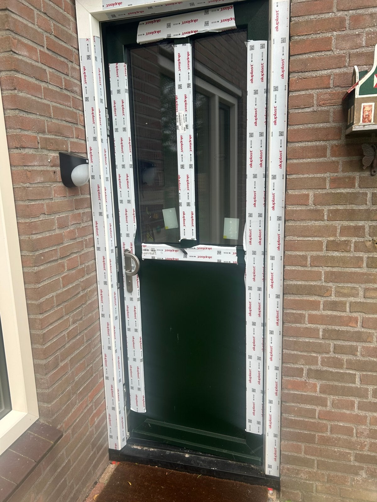 Nieuwe aluplast voordeur 910 breed en 2340 hoog, Nieuw, Ophalen of Verzenden, 200 tot 215 cm, Glas