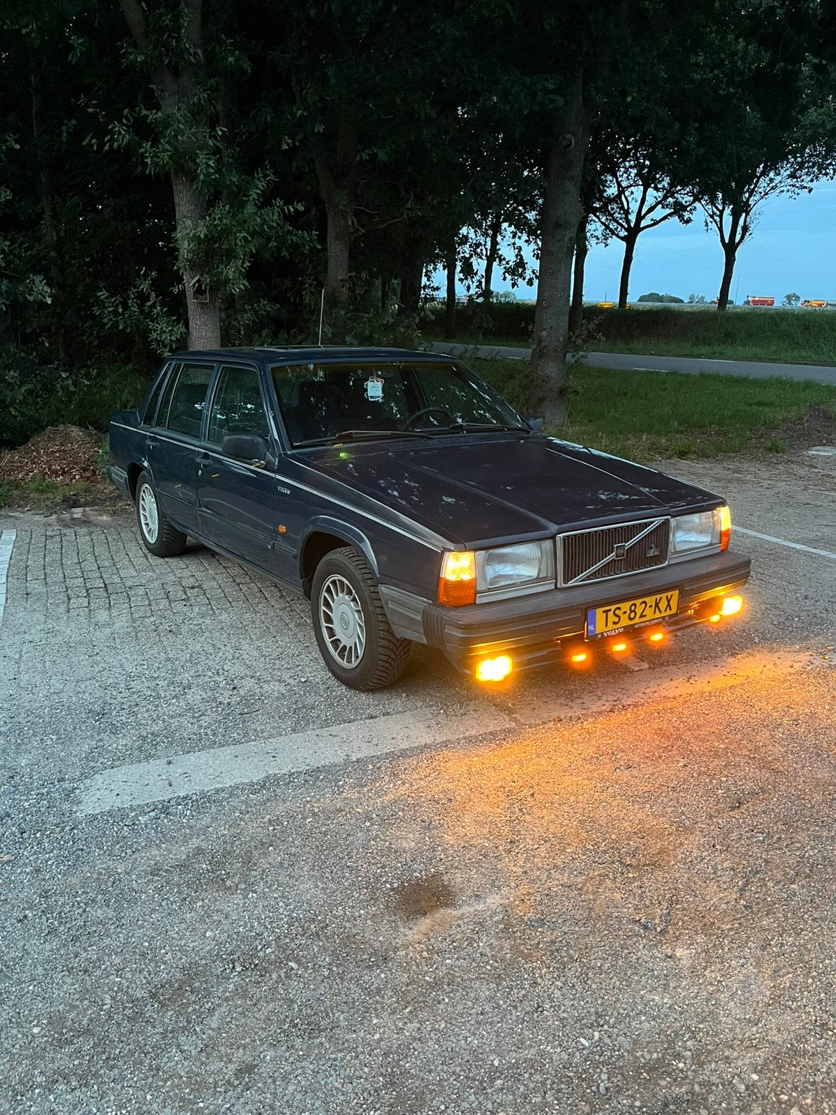 Volvo 740 2.3 GL K6 1988 Blauw, Auto's, 4 cilinders, Blauw, 634 kg, Origineel Nederlands