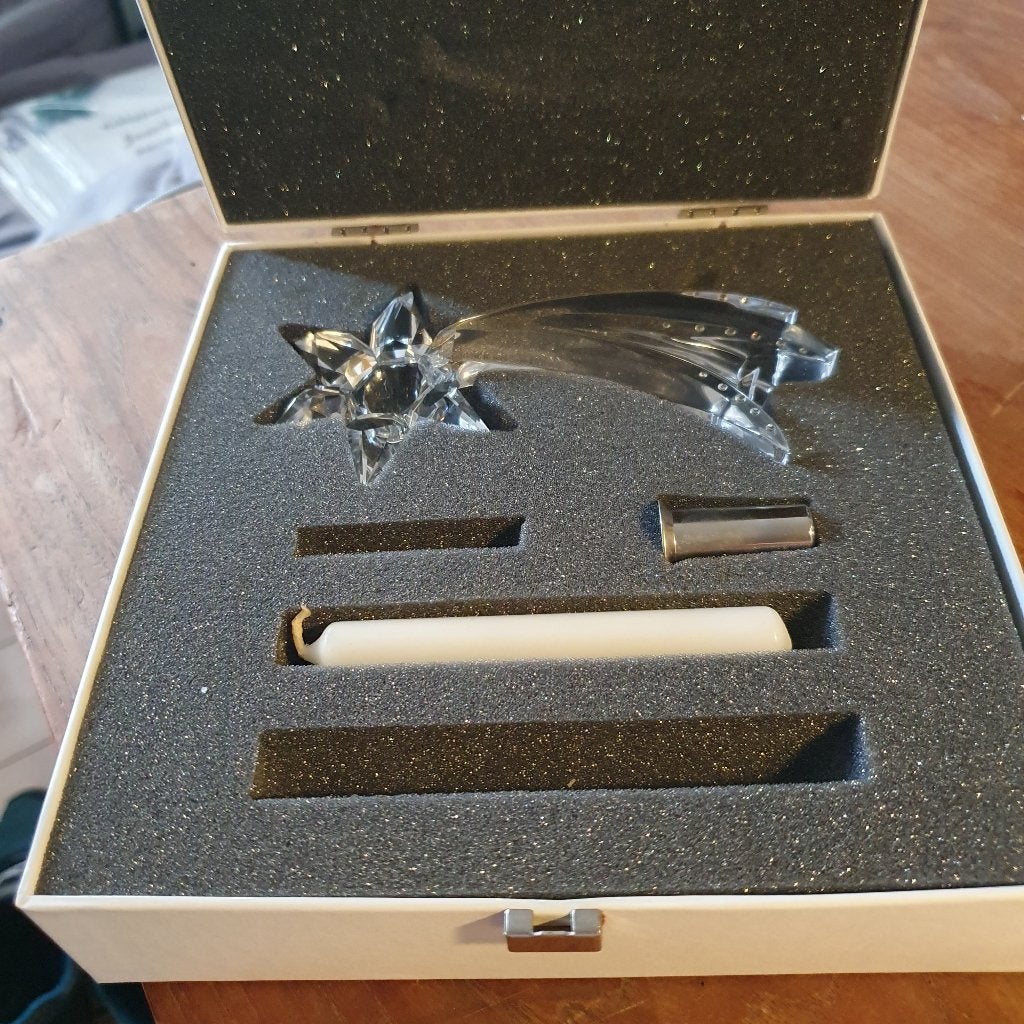 Swarovski kandelaar komeet, Verzamelen, Swarovski, Ophalen, Zo goed als nieuw, Figuurtje