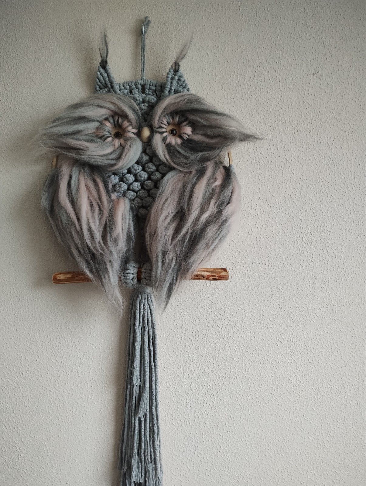 Handgemaakte macramé uil. Sisters Forever., Ophalen of Verzenden, Nieuw