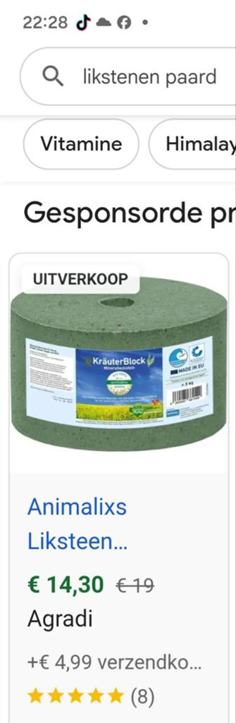2 grote likstenen paard, Dieren en Toebehoren, Ophalen of Verzenden, Nieuw