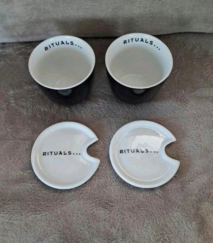 Rituals bekers met schotels, Huis en Inrichting, Overige merken, Keramiek, Nieuw, Ophalen of Verzenden