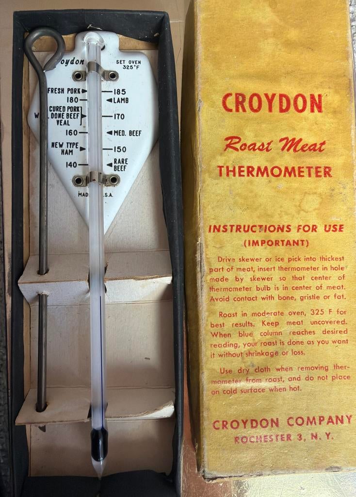 Croydon Vintage Vleesthermometer Nieuw in Doosje Uniek, Verzenden, Nieuw
