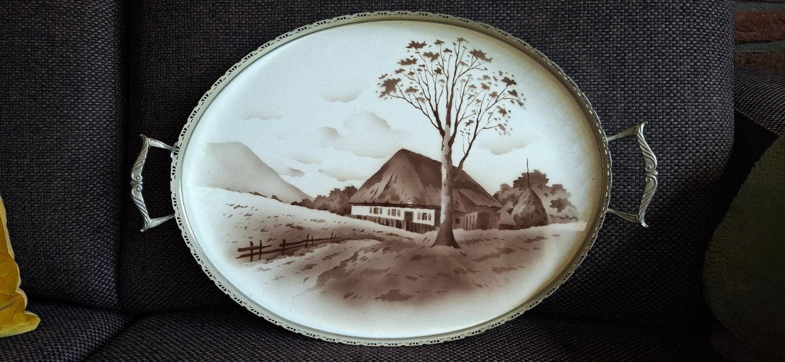 Art Deco Dienblad - Steingut Fabriek Fankfurt Paetch, Ophalen of Verzenden