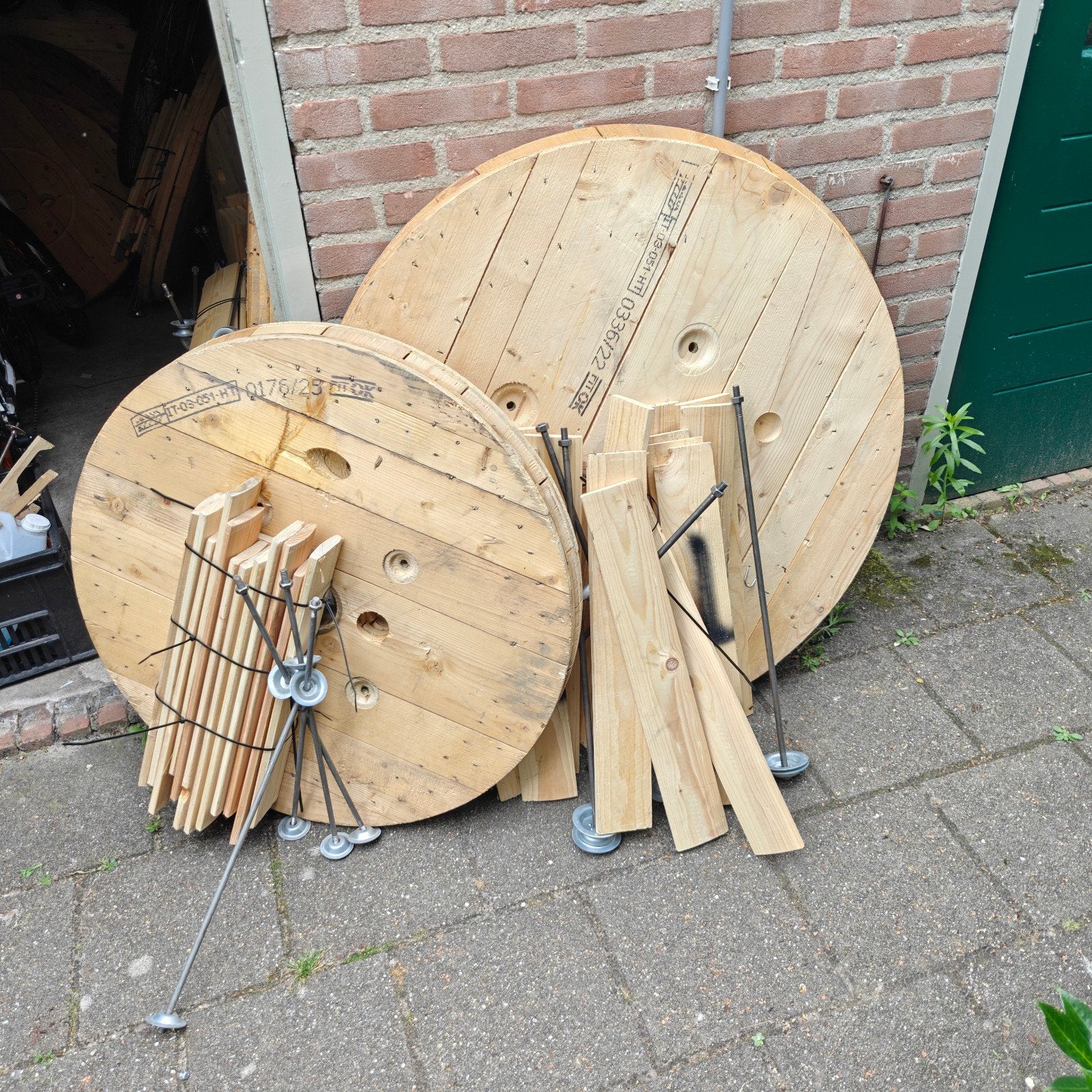 7 Houten Haspels past zo achter in de Auto met de bank plat, Boeken, Ophalen, Zo goed als nieuw, Interieur en Design