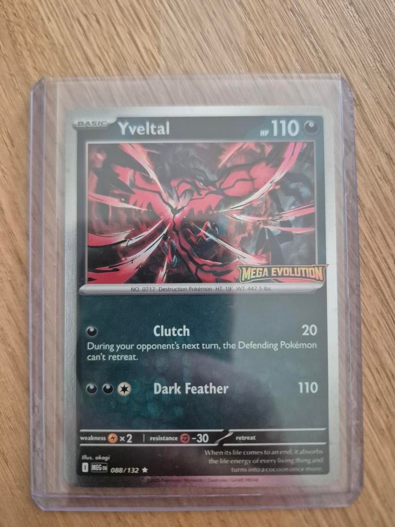 Yveltal Pokémon Kaart - Mega Evolution 088/132, Ophalen of Verzenden, Zo goed als nieuw, Losse kaart