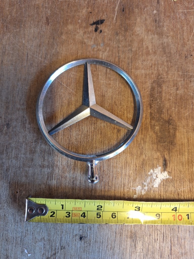 Vintage originele metalen Mercedes ster ornament jaren 80, Ophalen of Verzenden, Gebruikt