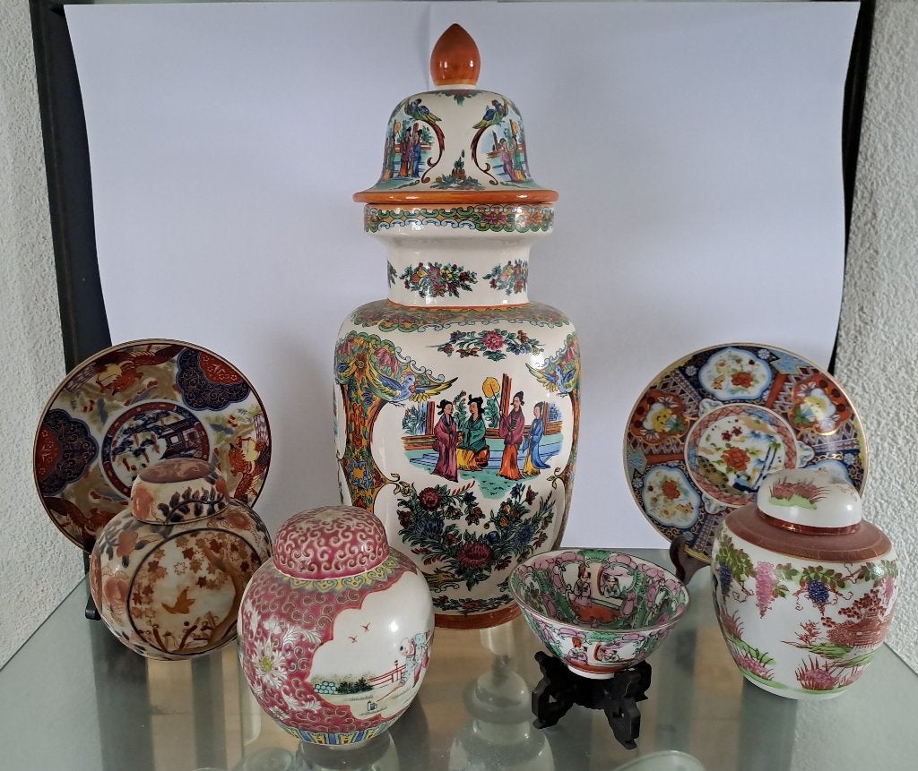 Chineese borden en vazen  in 1 koop weg, Ophalen of Verzenden