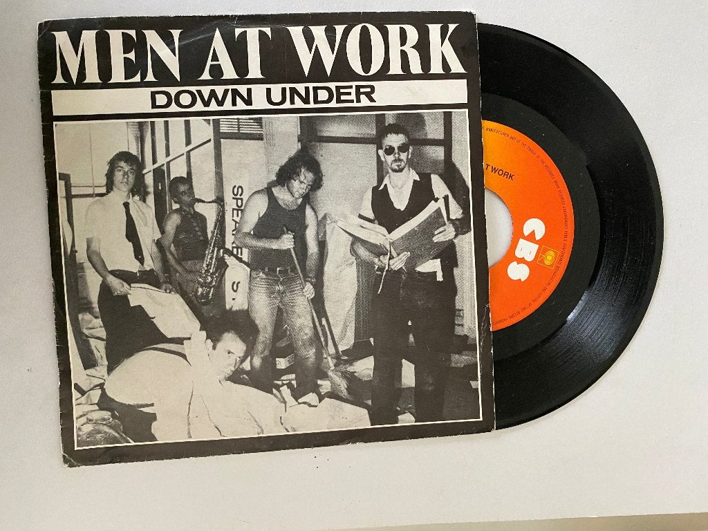 Men At Work – Down Under, Rock, 7 inch, Zo goed als nieuw, Fotohoes