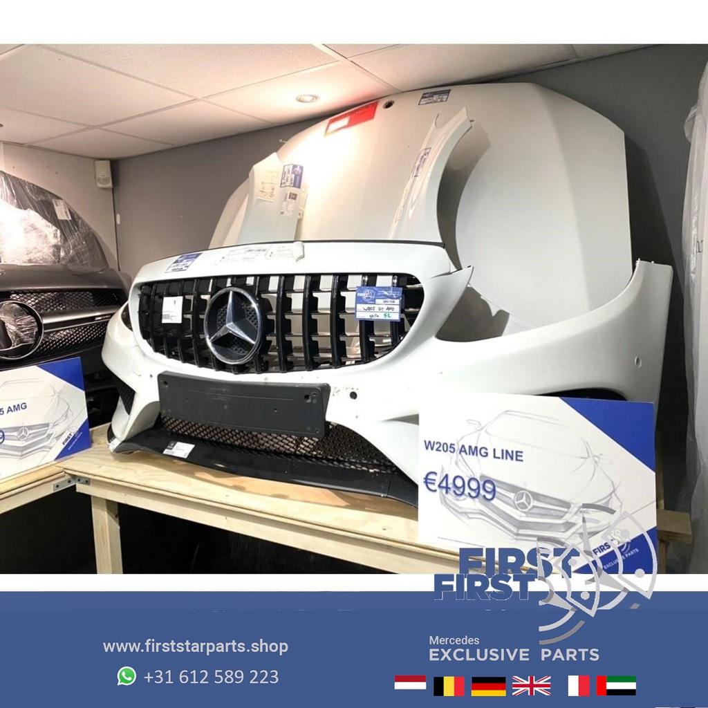 W205 C205 AMG VOORKOP WIT Mercedes C Klasse COMPLEET 2014-20, Auto-onderdelen, Carrosserie en Plaatwerk, Gebruikt, -, Voor, Ophalen of Verzenden