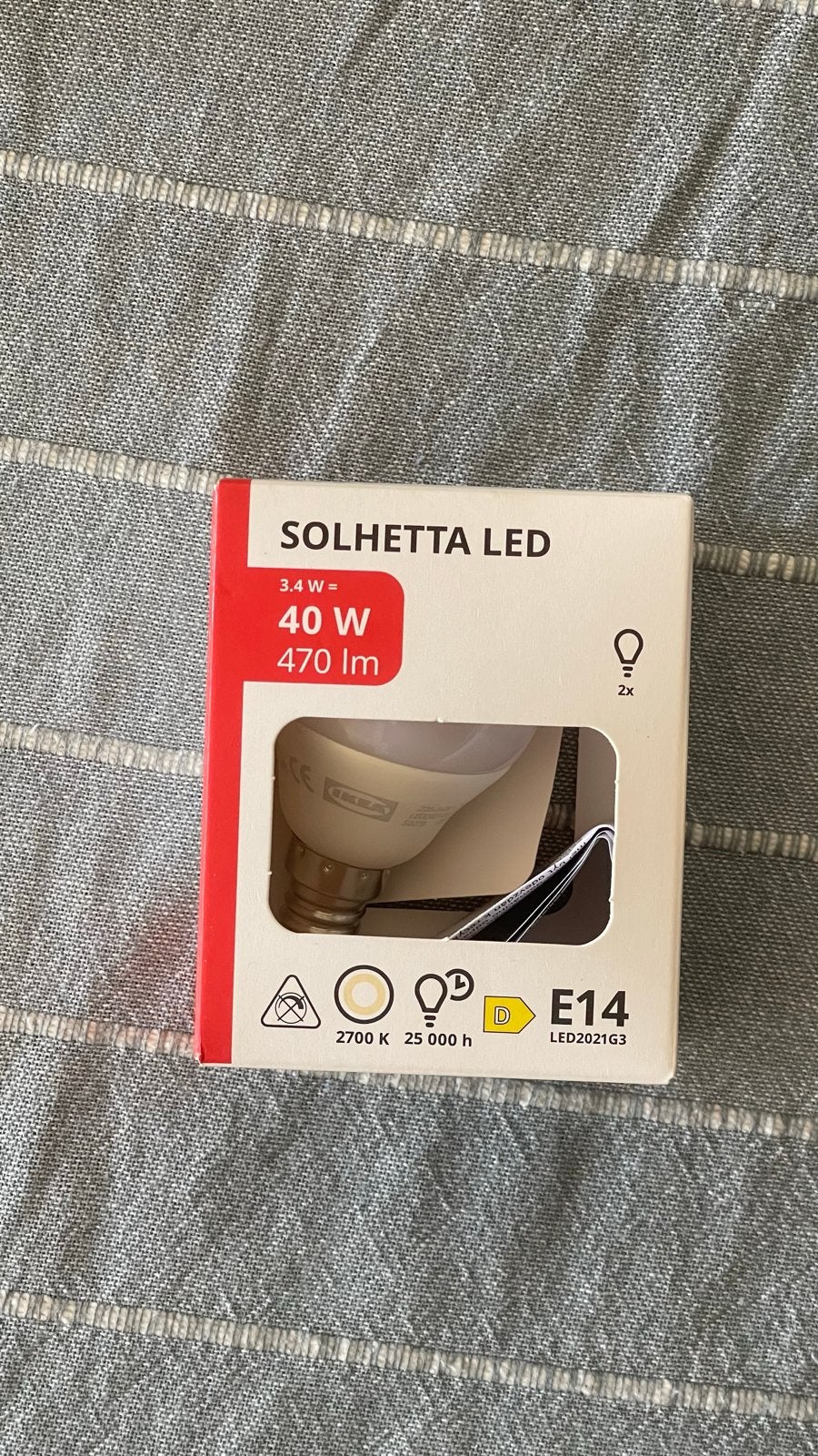 IKEA SOLHETTA LED E14 Lamp 3.4W (40W equivalent) 470lm, Ophalen, Wit, Kunststof, E14 (klein)