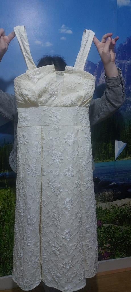 Elegante prachtige Witte jurk  de maat is 36, Wit, Ophalen of Verzenden, Accessoires, Onbekend