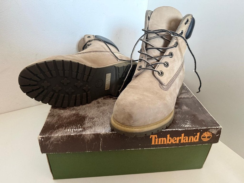 Timberland 6 Inch Premium Boots dames maat 38,5, Beige, Overige typen, Ophalen of Verzenden, Timberland
