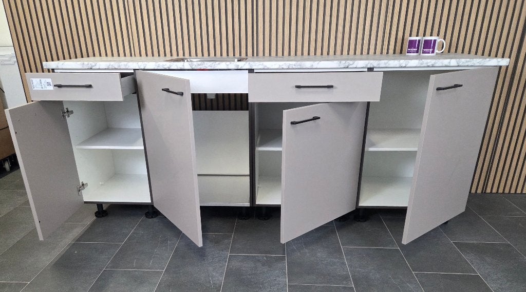 Bruynzeel ATLAS Keuken 225 cm "LEEM" NIEUW / INNOVARE, Huis en Inrichting, Overige kleuren, Nieuw, Enkelwandige keuken, Kunststof