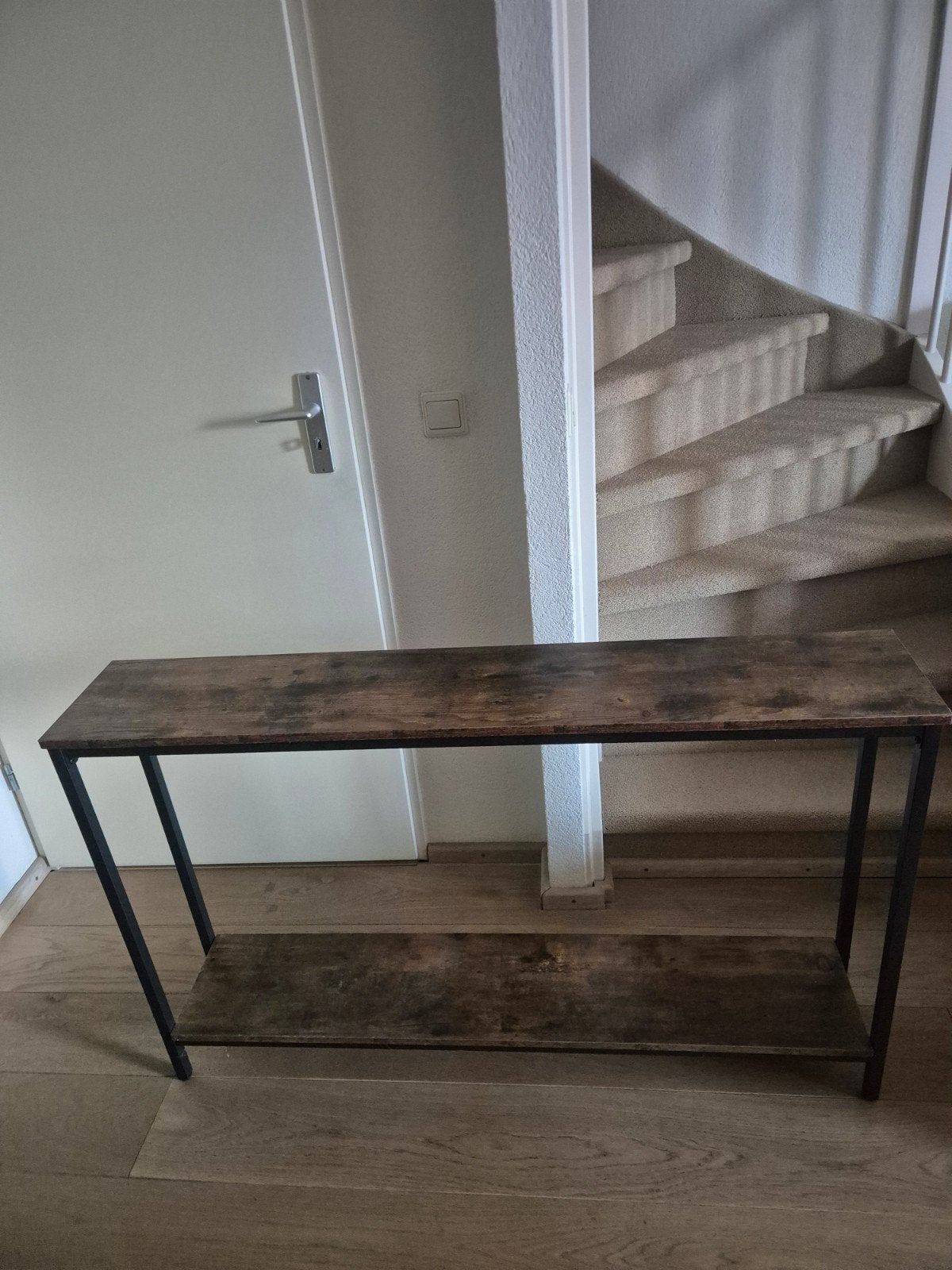 Industriële console tafel met 2 planken - Zo goed als nieuw, Ophalen, Zo goed als nieuw, 75 cm of meer, Rechthoekig
