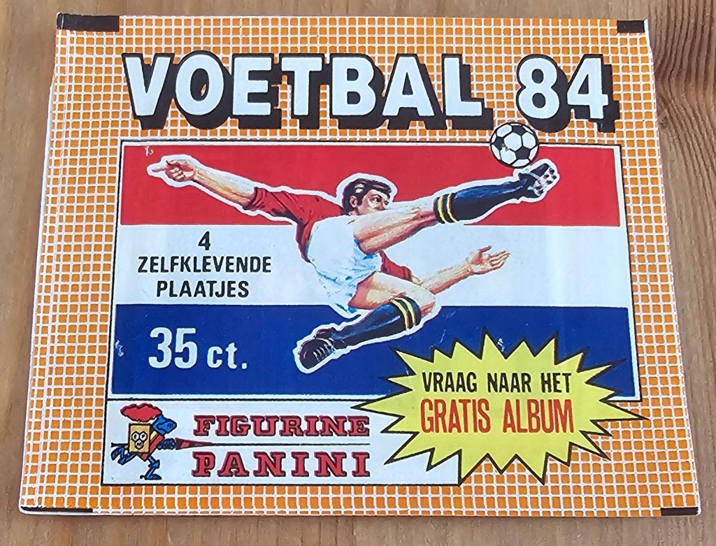 1984 Panini Voetbal 84 Gesloten Zakje/Pakje Zeldzaam!, Verzenden, Zo goed als nieuw, Meerdere stickers
