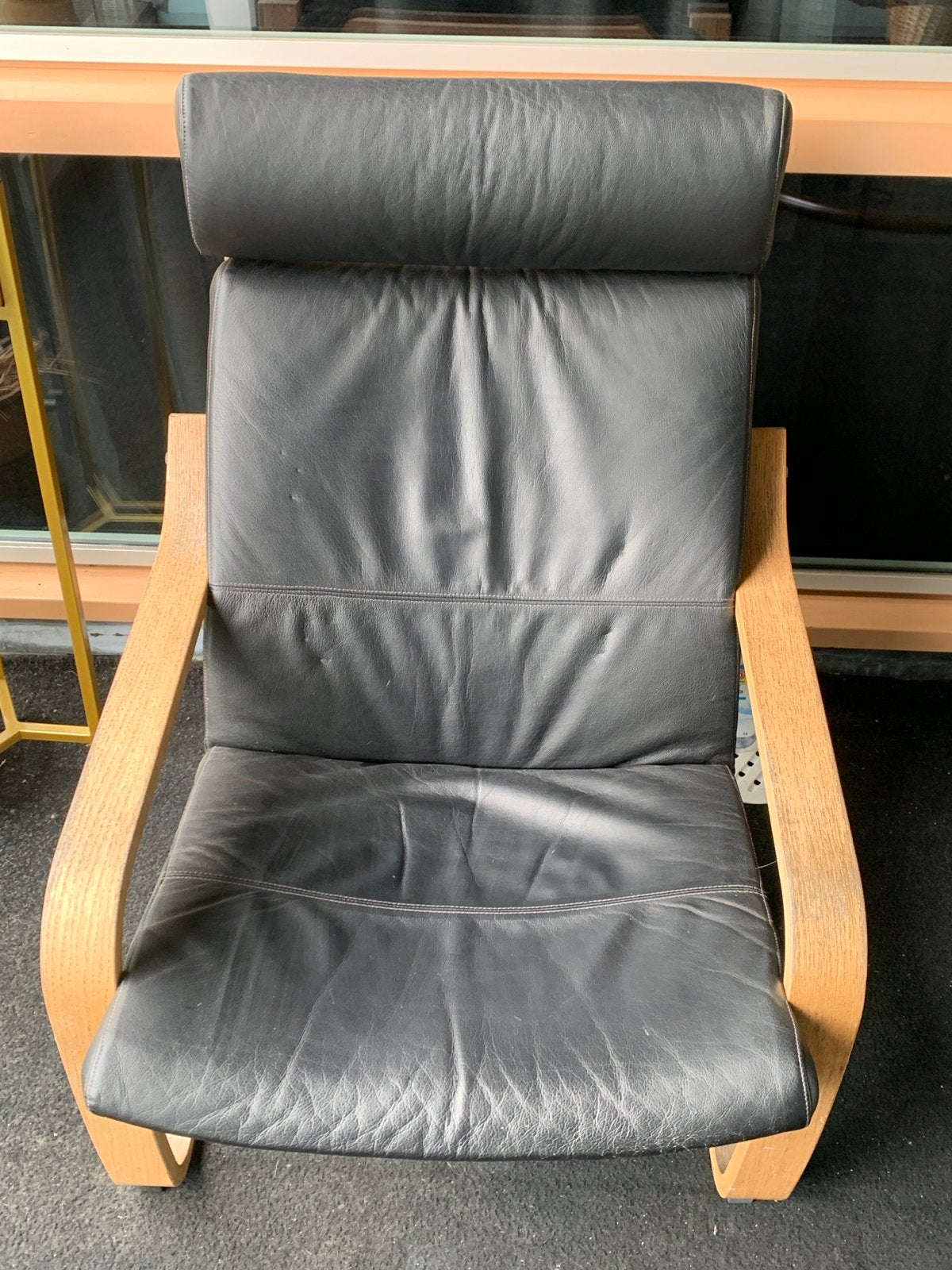 IKEA-fauteuil uit de POÄNG-serie, Ophalen, Gebruikt, Twee, Zwart