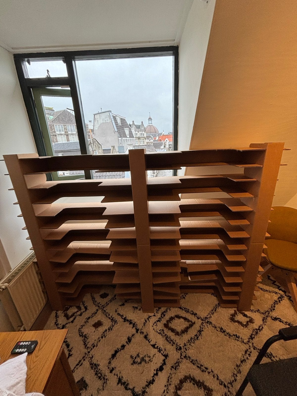 Kartonnen bed frame - licht en sterk (140cm x 200cm), Ophalen, 100 tot 150 cm, Zo goed als nieuw, 150 tot 200 cm