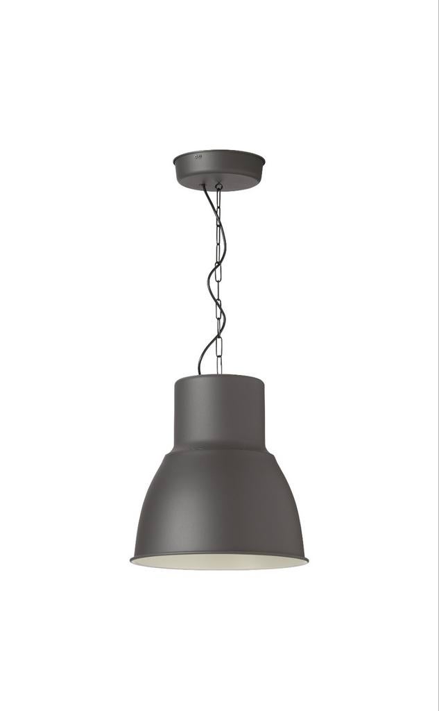 2x Hanglamp donkergrijs 38 cm, Hektar, Ophalen, Zo goed als nieuw, Metaal, Minder dan 50 cm