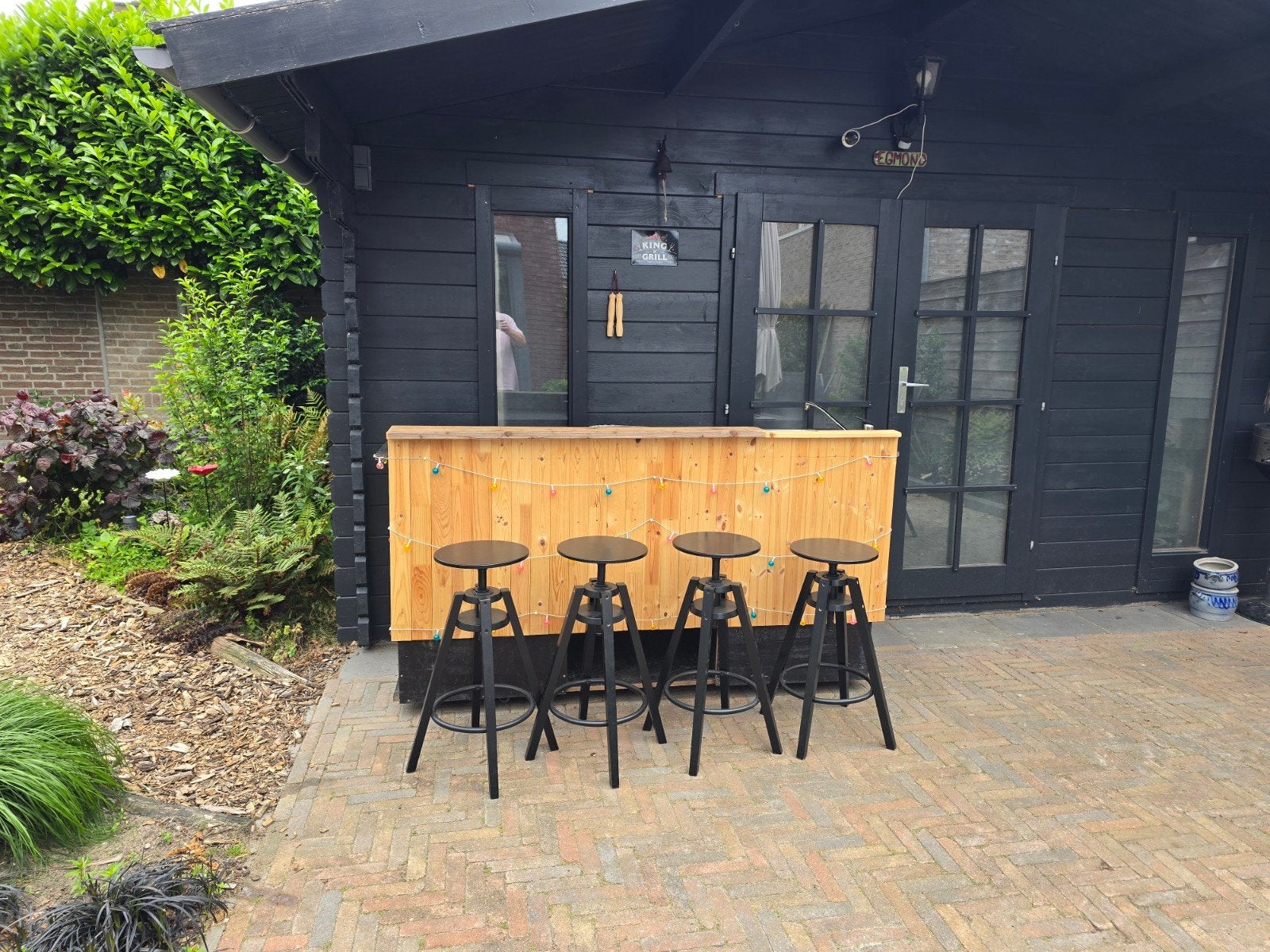 Buitenkeuken, Noodkeuken, Bar met spoelbak, koelkast, Ophalen, Gebruikt, Wit, Kunststof