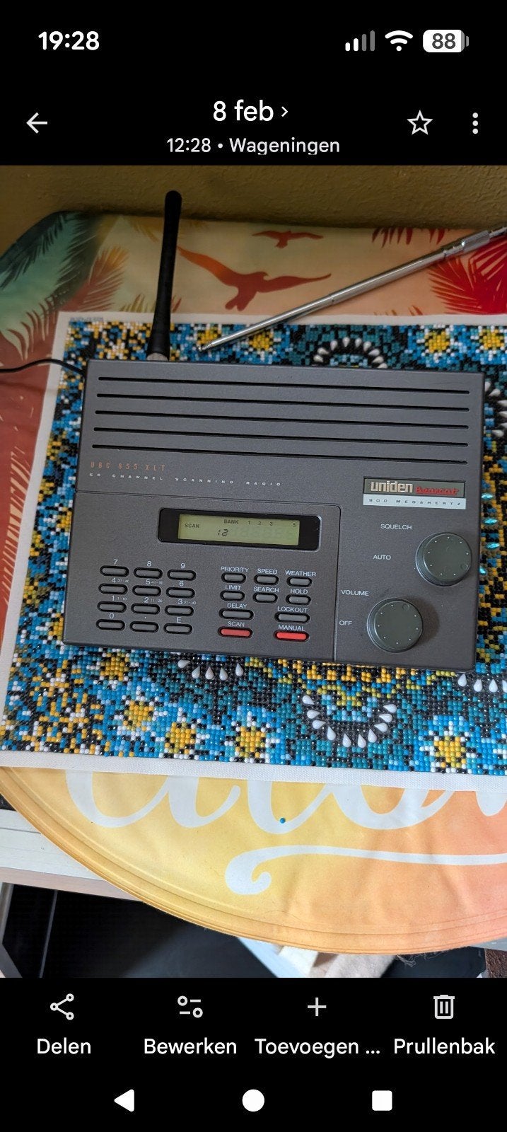 Uniden Bearcat UBC 855 XLT 50-kanaals scanner radio, Ophalen of Verzenden, Gebruikt, Radio