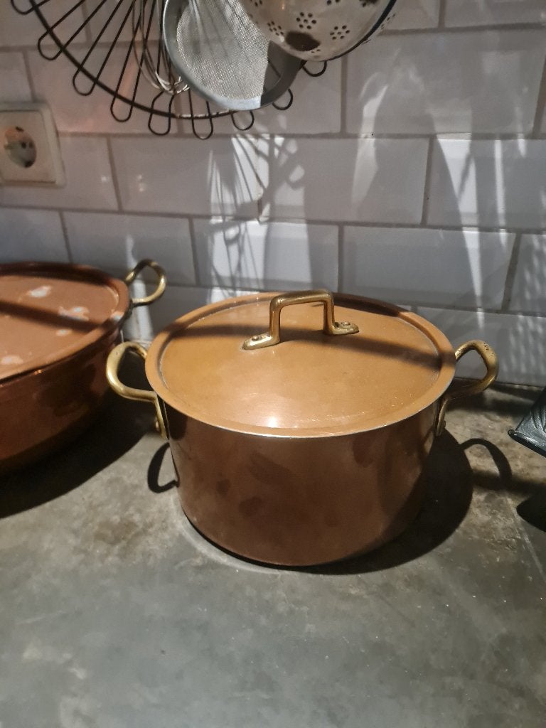 Antieke koperen pan, Antiek en Kunst, Antiek | Keukenbenodigdheden, Ophalen of Verzenden