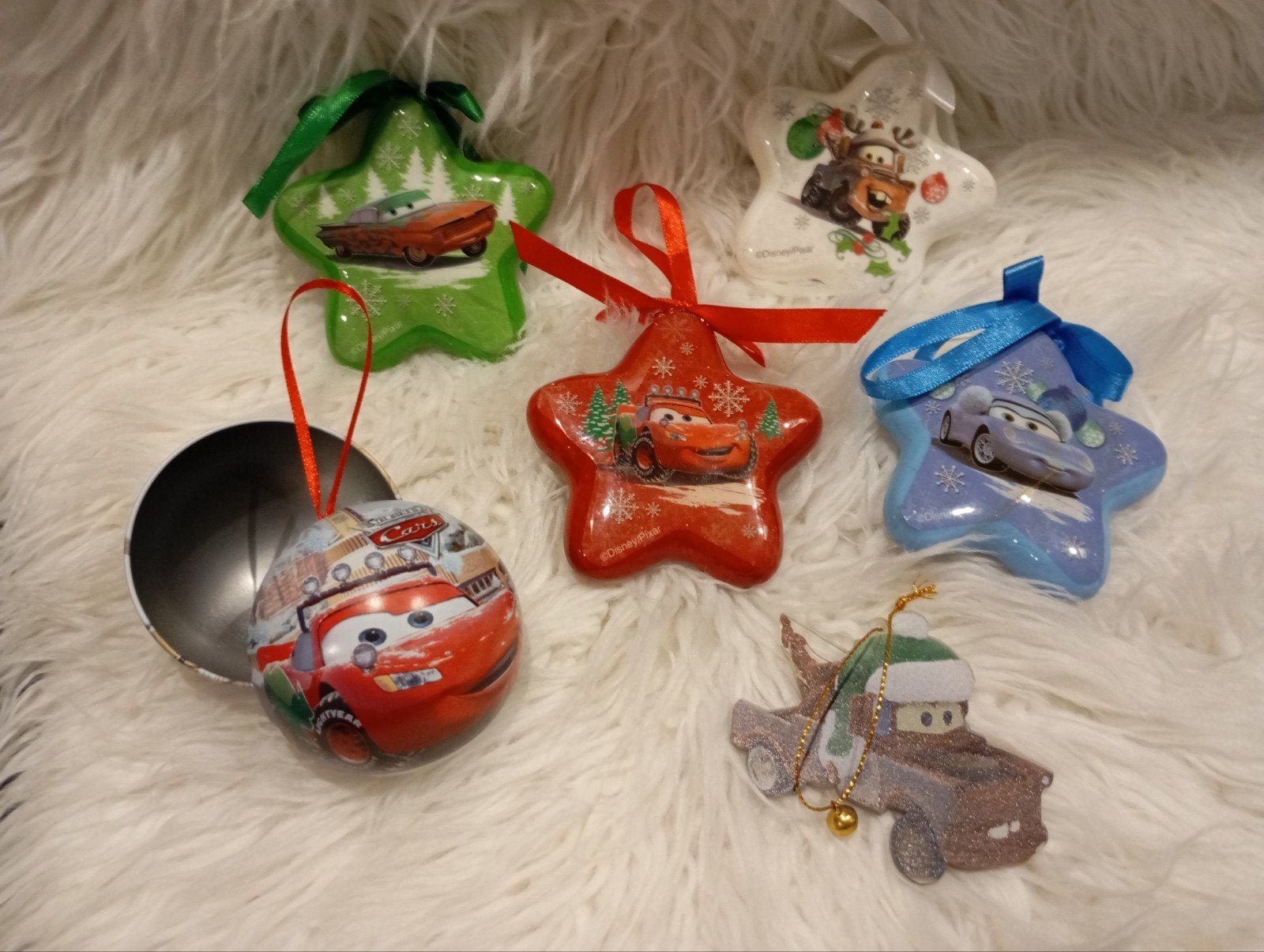 6 CARS DISNEY KERSTHANGERS NU 7€ ZIE FOTO,S ., Ophalen of Verzenden