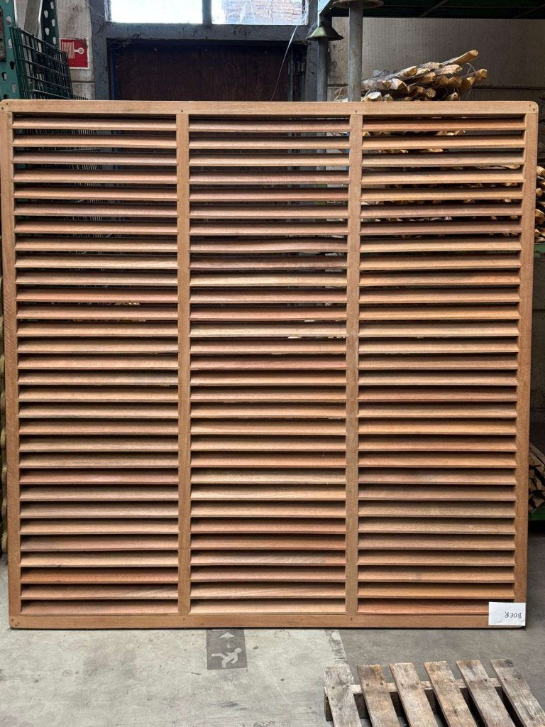Hardhout lamelscherm 180x180, Niet ingevuld, 150 tot 200 cm, Niet ingevuld, Nieuw