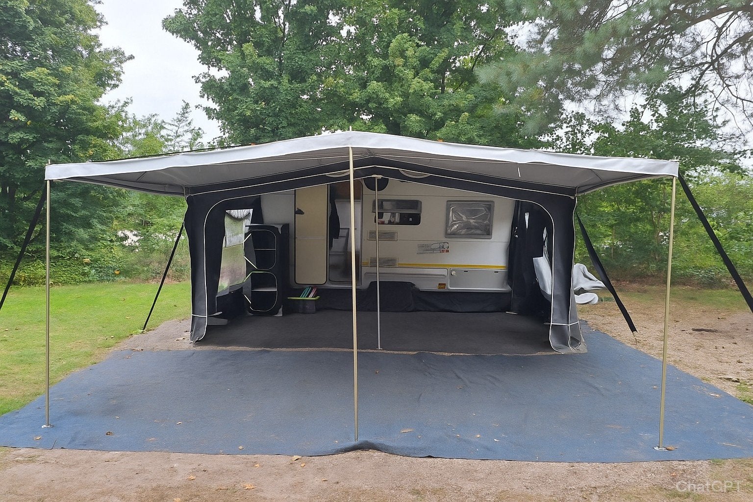 Hypercamp voortent Bermuda 240 mt 8, + luifel + slaapcabine, Caravans en Kamperen, Tenten, Ophalen