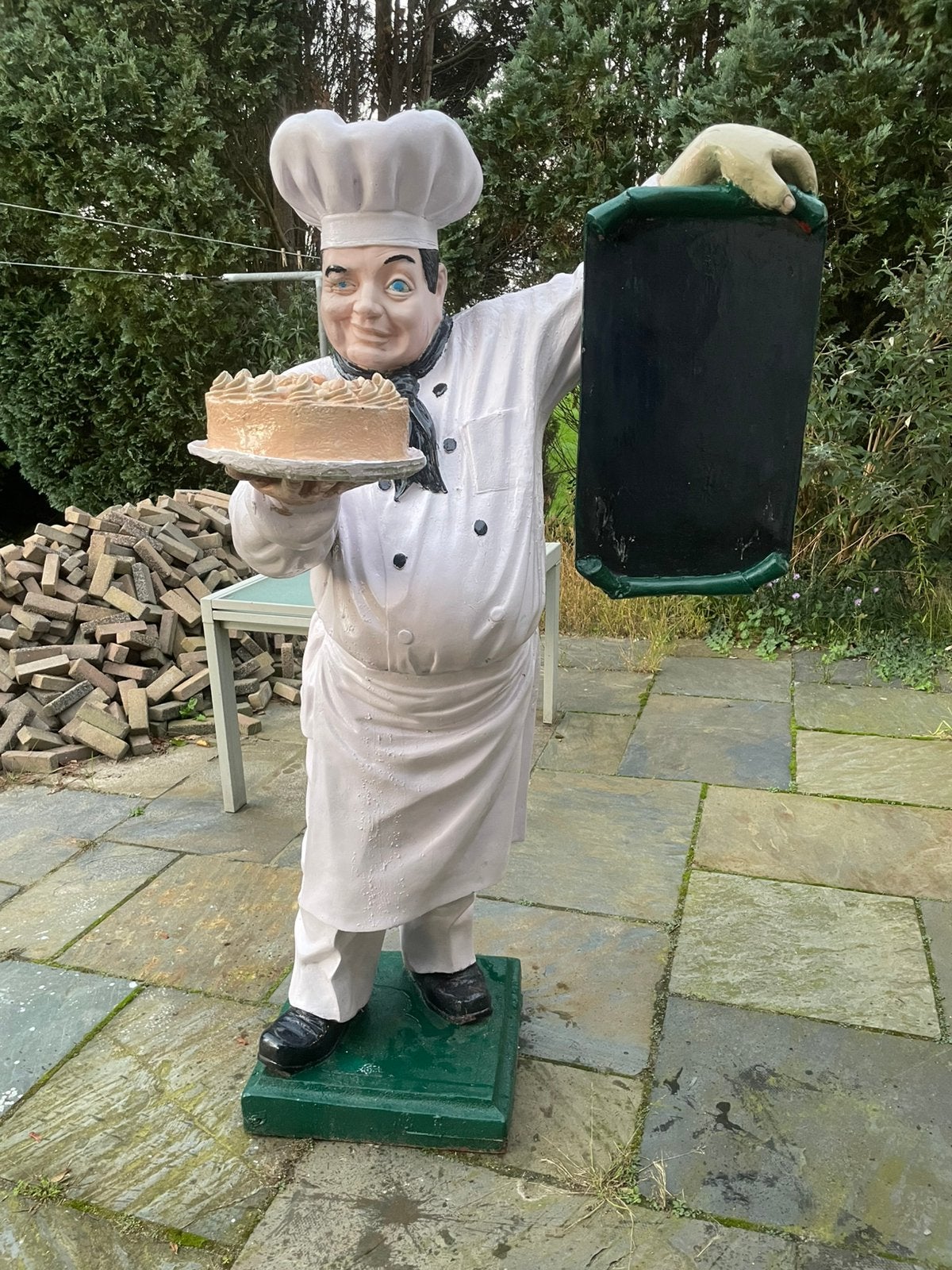 bakker/kok met menubord 185 cm, Tuin en Terras, Ophalen, Zo goed als nieuw, Kunststof