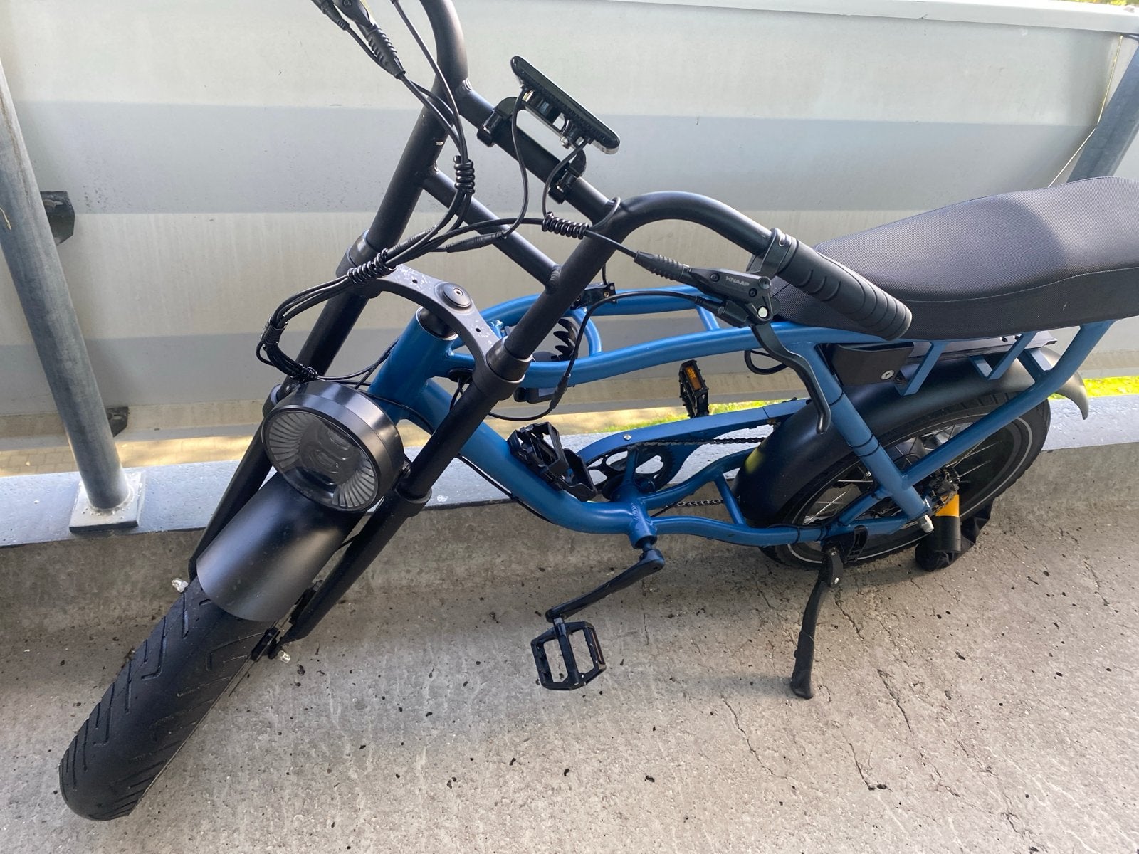 Knaap blauwe elektrische fiets - Zo goed als nieuw, Overige merken, Ophalen of Verzenden, Zo goed als nieuw, Minder dan 47 cm