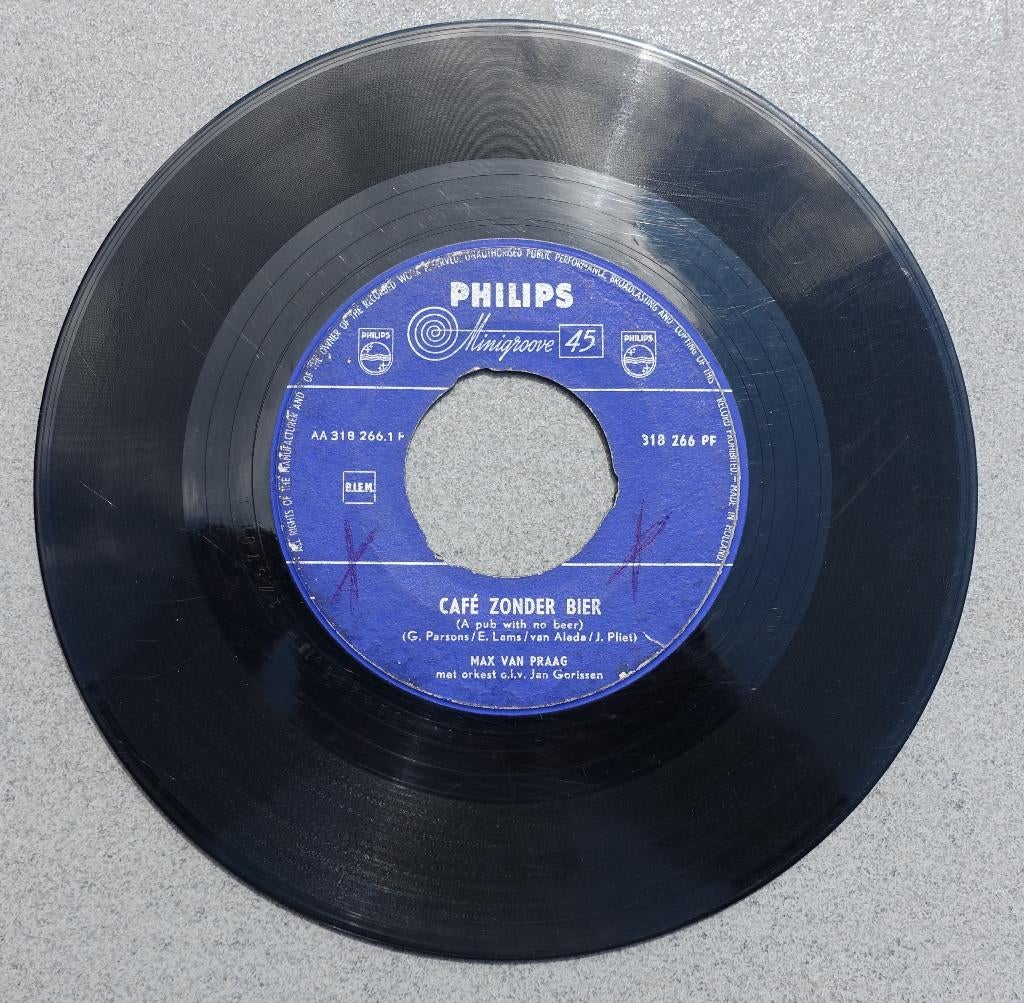 max van praag - cafe zonder bier, Gebruikt, 7 inch, Single, Ophalen of Verzenden