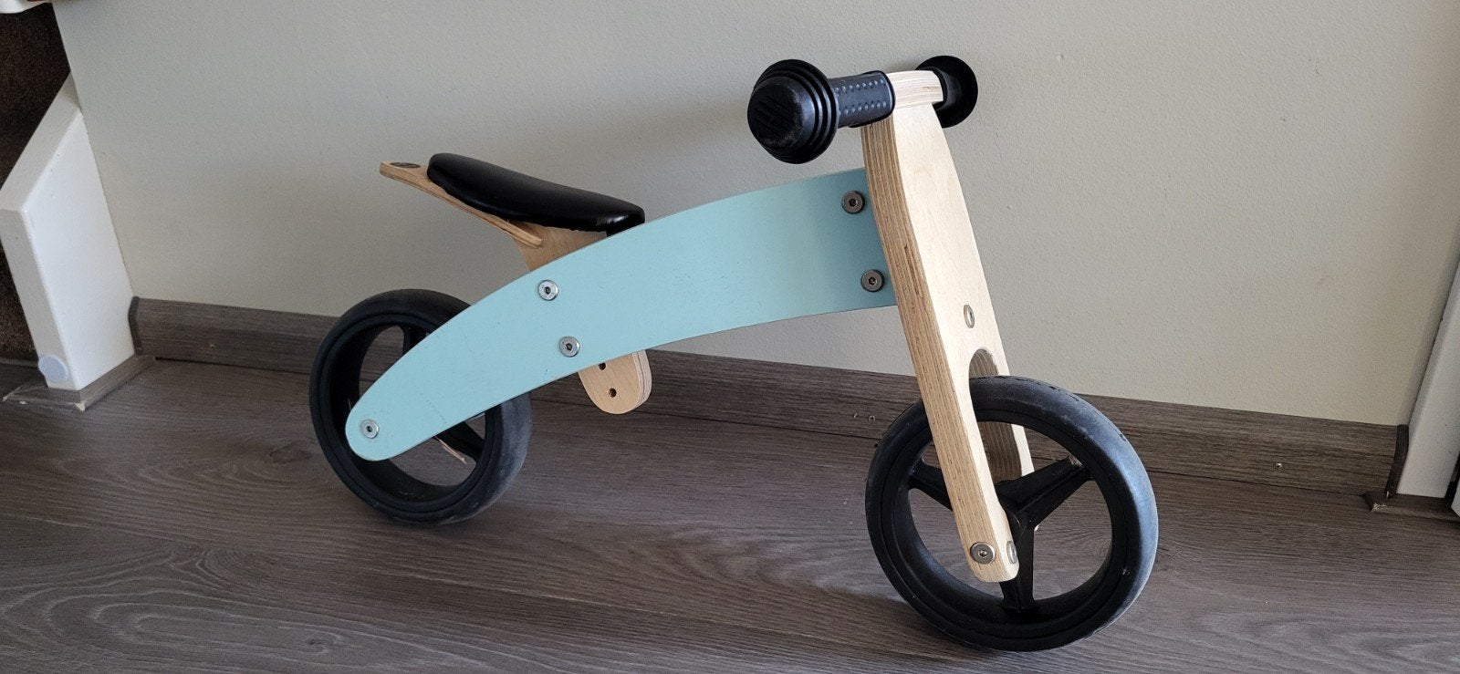 Loopfiets Bandits and Angels blauw, Kinderen en Baby's, Speelgoed | Buiten | Voertuigen en Loopfietsen, Ophalen, Gebruikt, Loopfiets