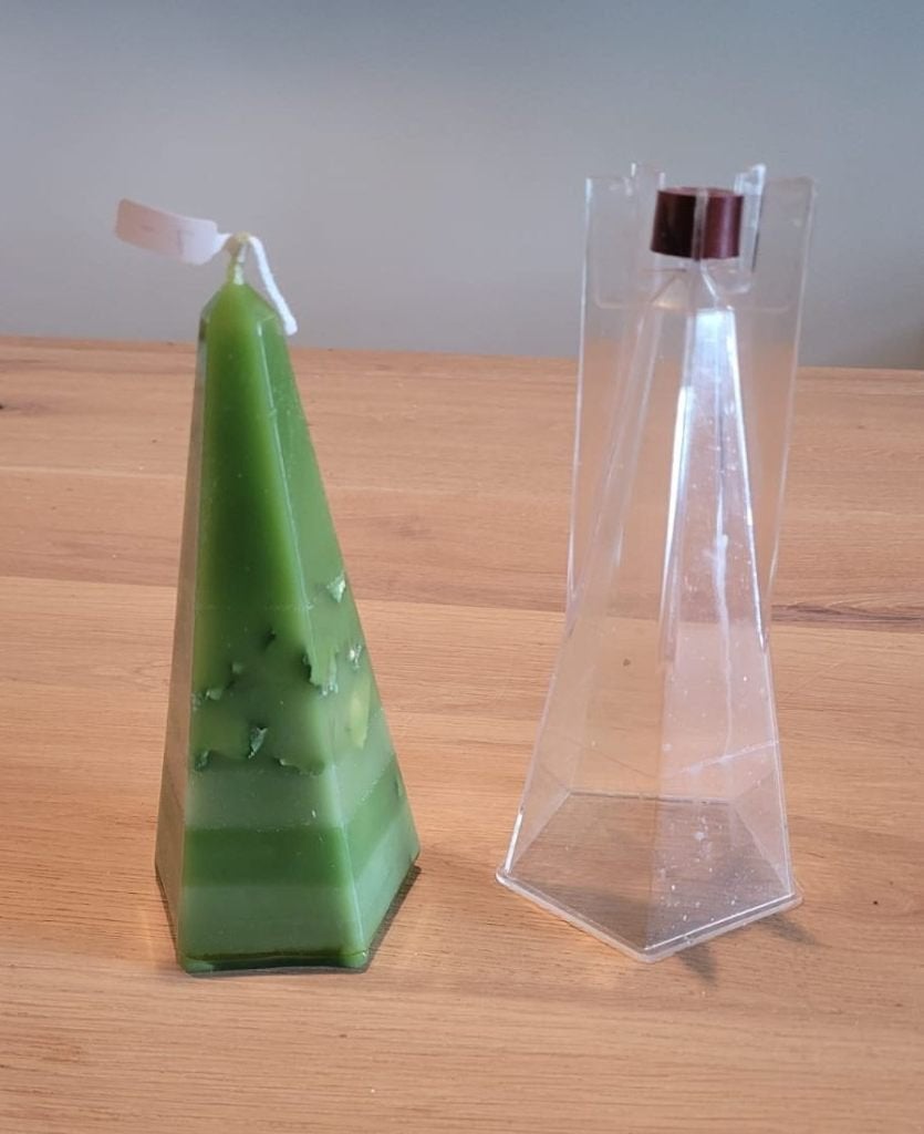 Gietvorm kerstboom 17 cm - kaarsen maken, paraffine, kerst, Ophalen of Verzenden, Gebruikt, Gereedschap of Toebehoren