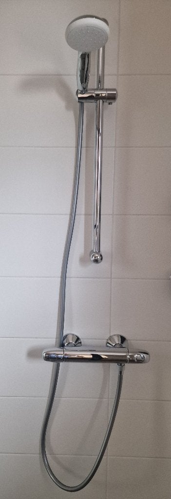 Doucheset met thermostaatkraan - Chroom, Ophalen, Gebruikt, Chroom, Douche