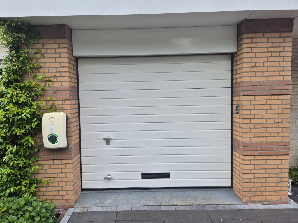 2e hands elektrische garagedeur wit type Novoferm, Ophalen, Gebruikt, 120 cm of meer, Garagedeur