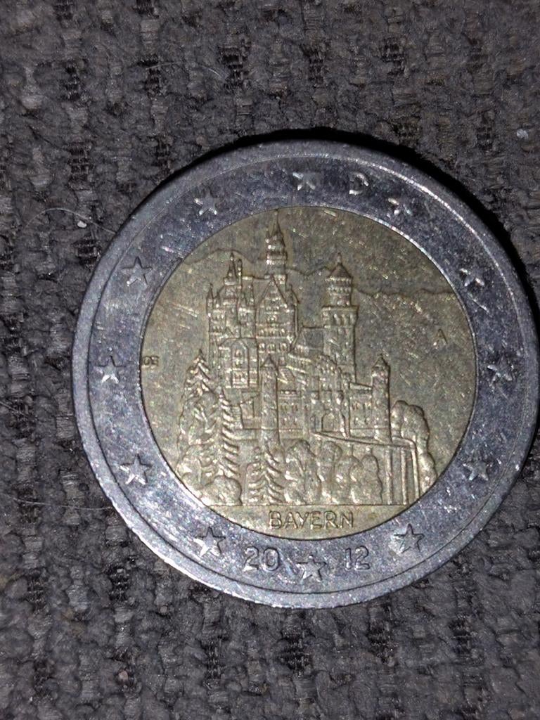 2 Euro munt Duitsland 2012 - Kasteel Neuschwanstein, Postzegels en Munten, Munten | Europa | Euromunten, Ophalen of Verzenden
