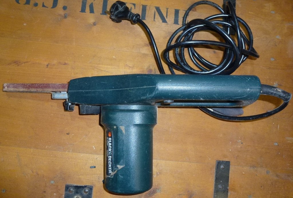 Black & Decker KA290 powervijl bandschuurmachine, Ophalen of Verzenden, Gebruikt, Minder dan 600 watt, Bandschuurmachine