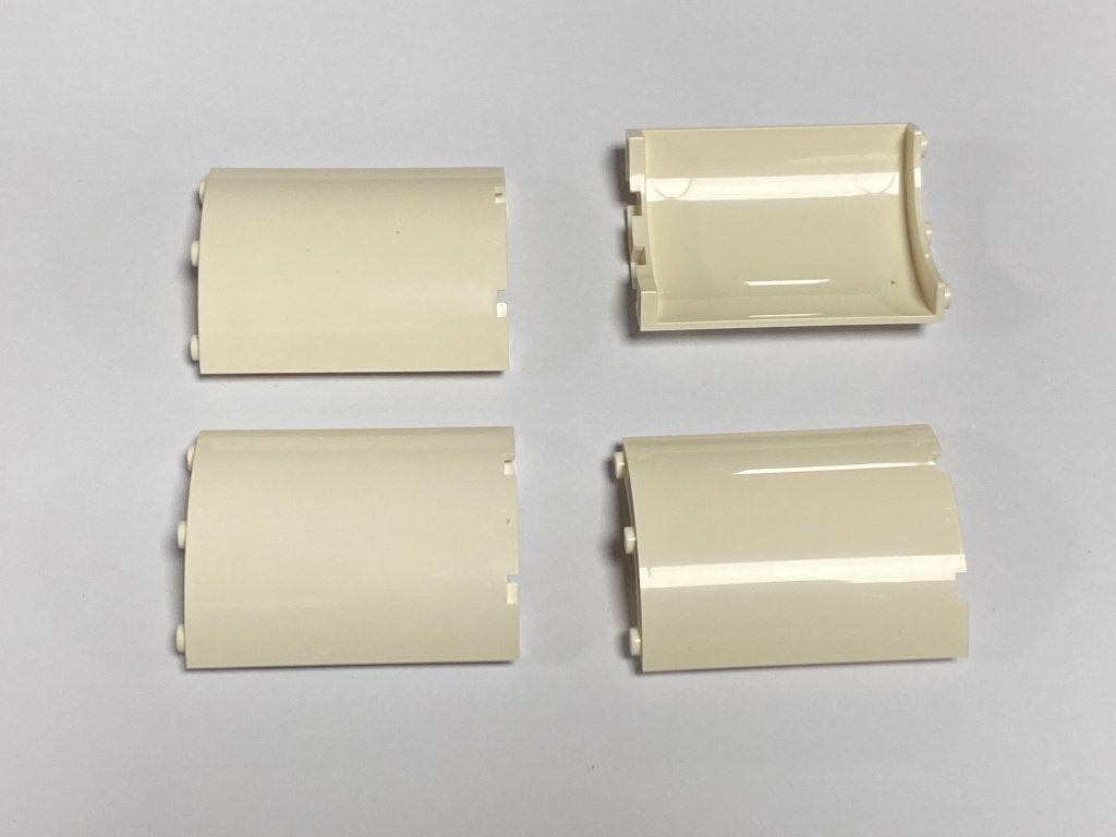 Partij nieuwe Lego 4x witte 4x4x6 halve cylinders