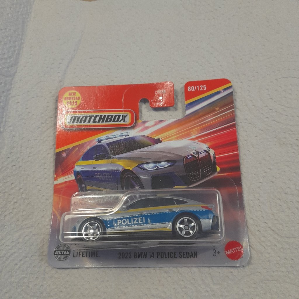 Matchbox BMW i4 Polizei, Ophalen of Verzenden, Gebruikt, Auto