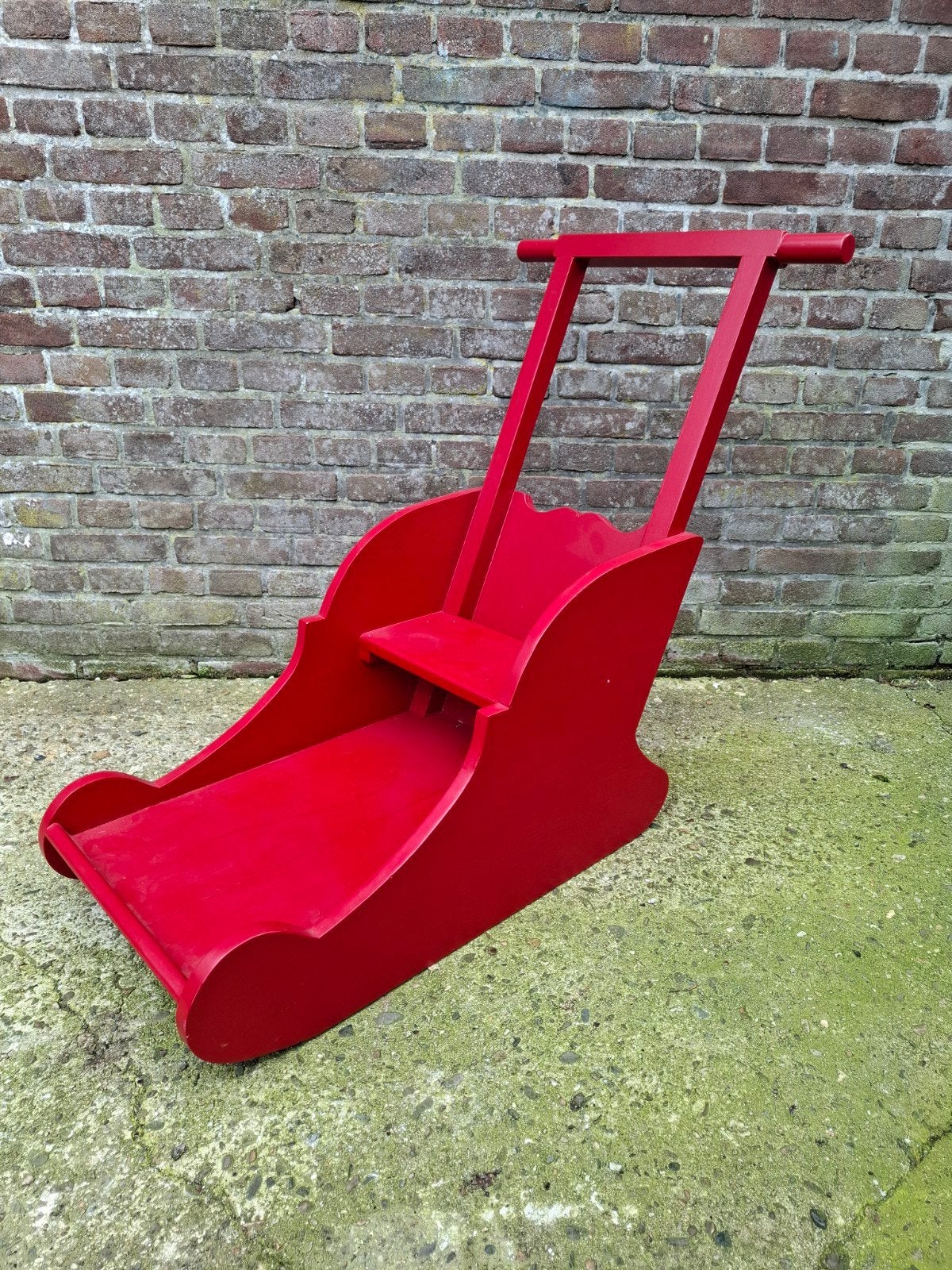 Houten slee, Ophalen, Gebruikt