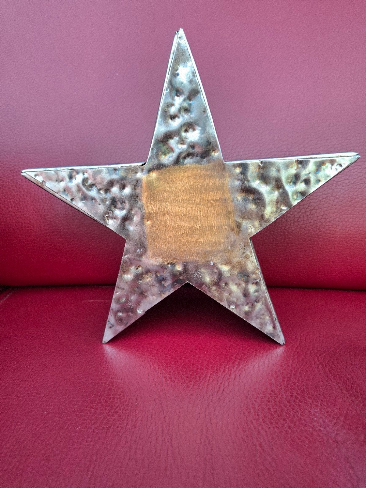 Metalen Ster Decoratie - Uniek Gehamerd Design, Huis en Inrichting, Woonaccessoires | Overige, Ophalen of Verzenden, Zo goed als nieuw