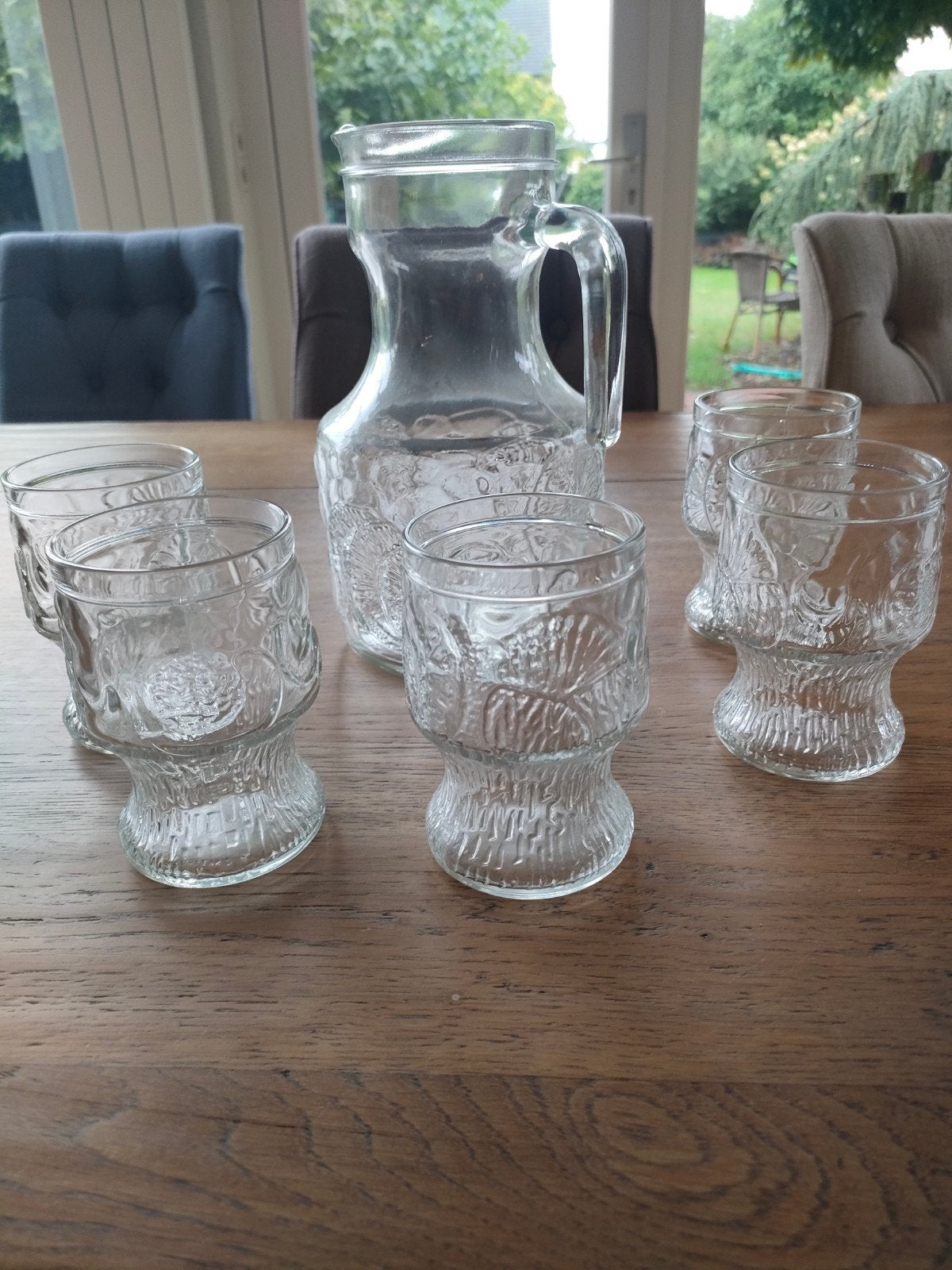 Waterkan met 5 glazen, Ophalen of Verzenden