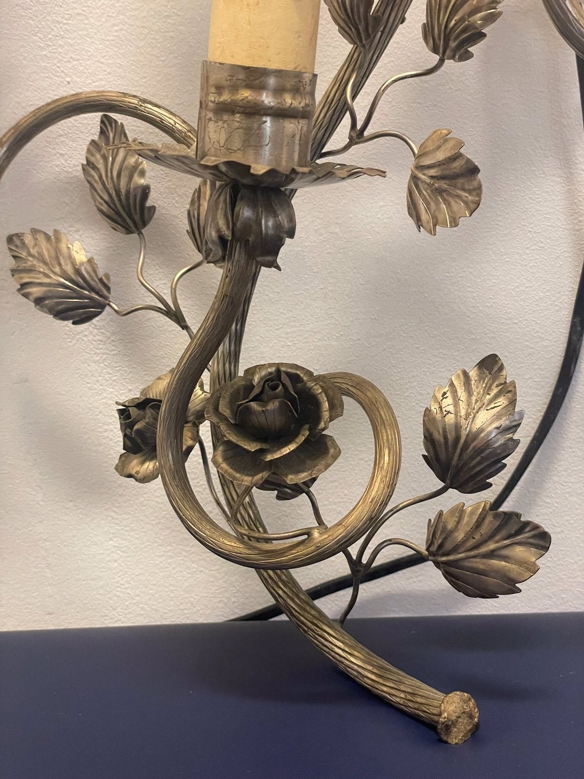 Zilverkleurige lamp uit 1950 / 1960. Designlamp / Vintage, Antiek en Kunst, Antiek | Lampen, Ophalen of Verzenden