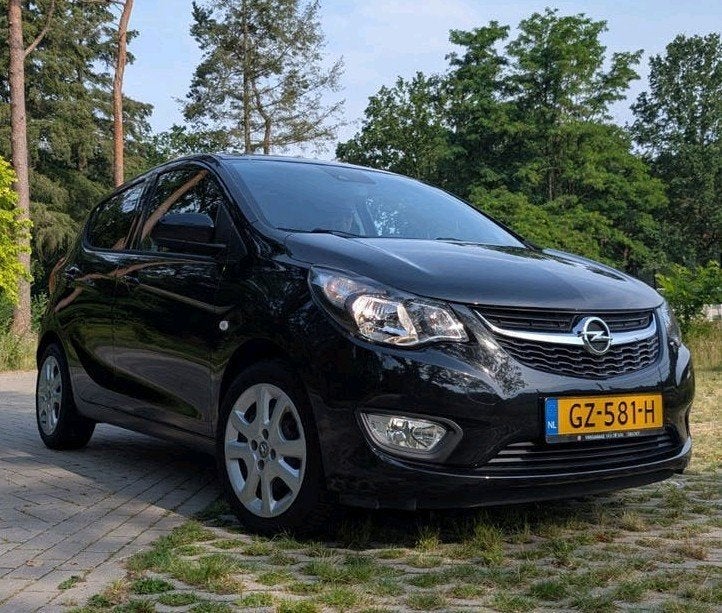 Zeer nette Opel Karl 2015 Zwart 1e eigenaar NAP, Voorwielaandrijving, 839 kg, 74 pk, Origineel Nederlands