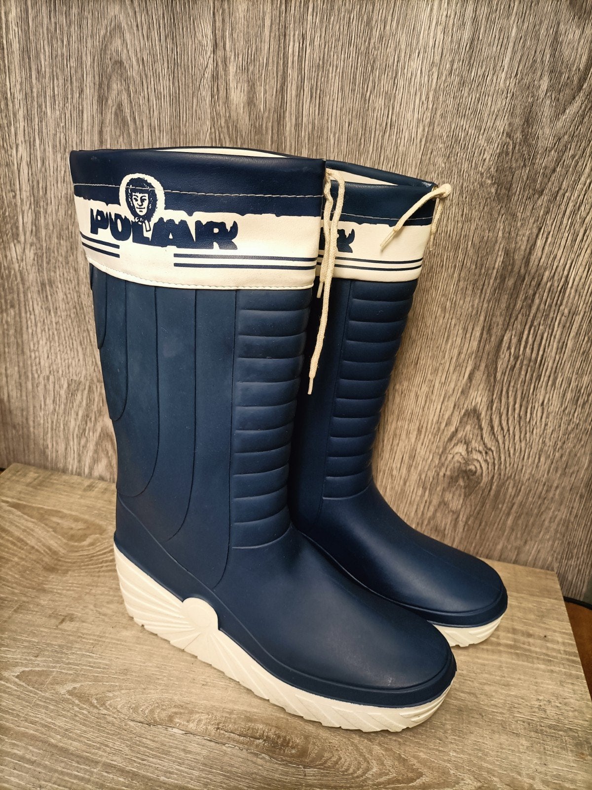 Ongebruikte Vintage Polar Gevoerde Winterlaarzen / Sneeuwlaa, Ophalen, Hoge laarzen, Blauw, Polar
